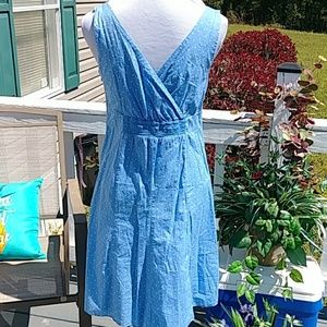 Lands' End Dresses - Adorable blue and whit polks dot dress Lands' End Dresses - Adorable blue and whit polks dot dress